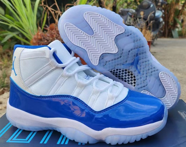 Air Jordan 11 Retro White Royal Blue - Click Image to Close